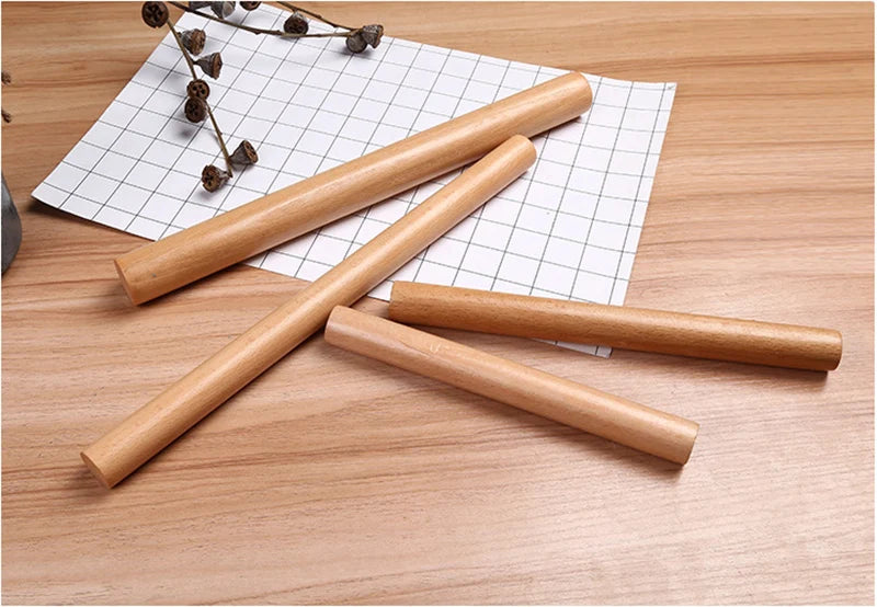 4 Size Kitchen Wooden Rolling Pin Kitchen Cooking Baking Tools Accessories Cookies Noodle Biscuit Fondant Cake Dough Roller