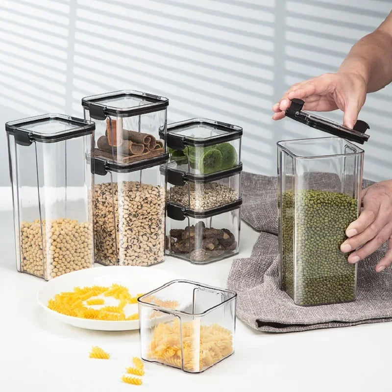 Sealed Can Kitchen Storage Box Transparent Food Can Freshness Preservation New Transparent Container Moisture Proof Storage Box