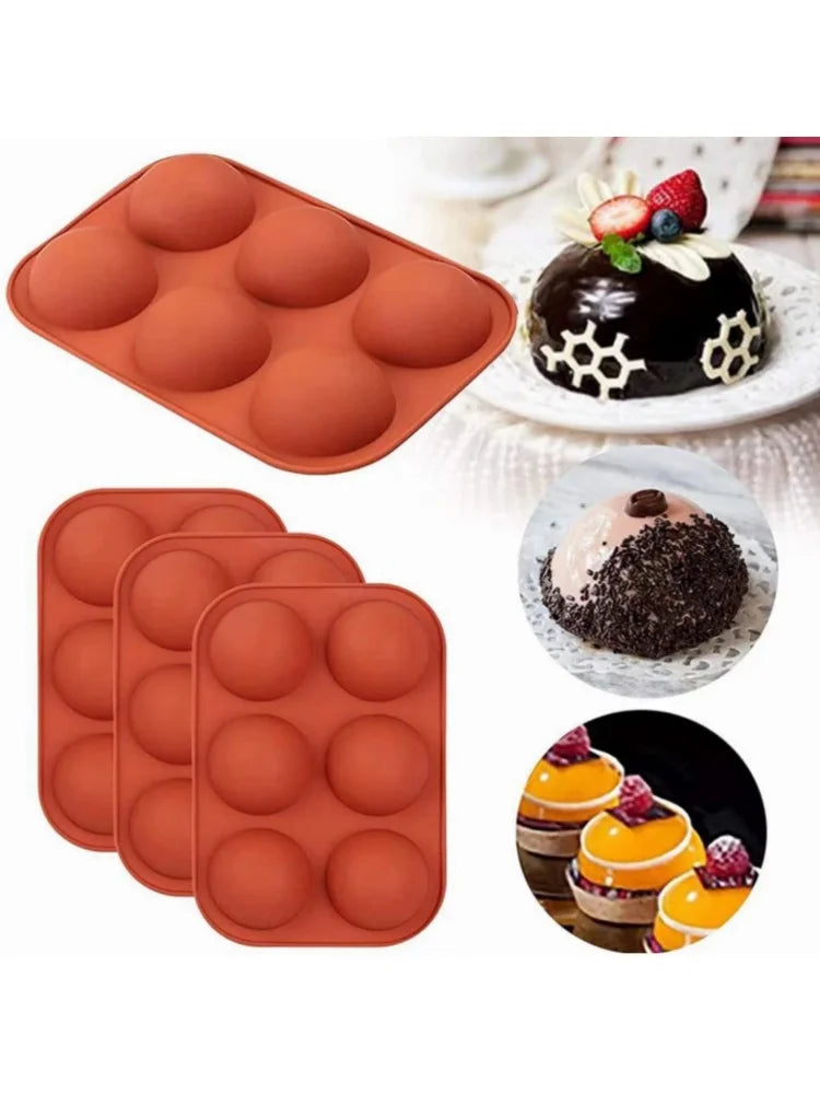 Semi Sphere Silicone Baking Mold for Baking 3D Bakeware Chocolate Half Ball Sphere Mold Cupcake Pan Cake DIY Muffin Kitchen Tool