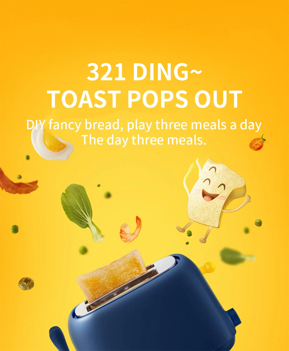 Toaster Household small toaster oven heating breakfast machine Sandwich maker Midea Trickster RP2L18W1A toaster Bread machine