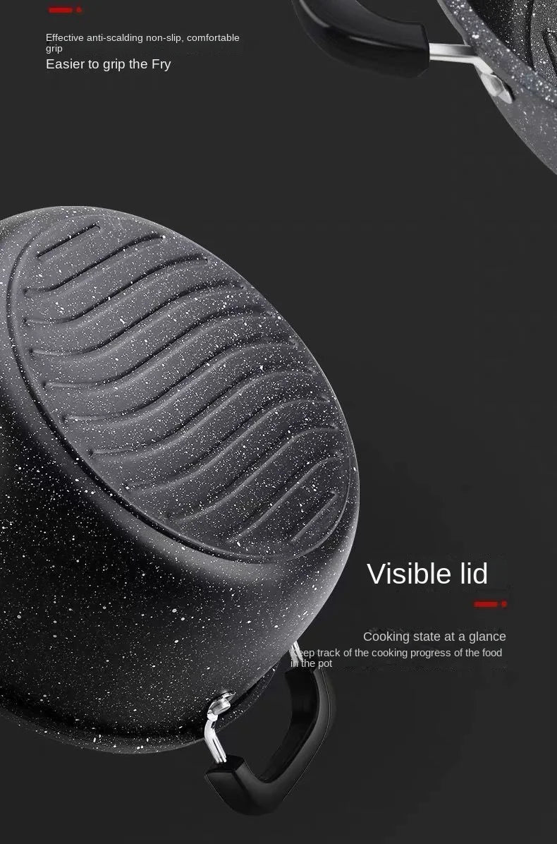 Soup Pot Non-stick  Thick Soup Stew Pot Cook Noodles Hot Milk Porridge  Gas Cooker Universal Induction Pot Instant