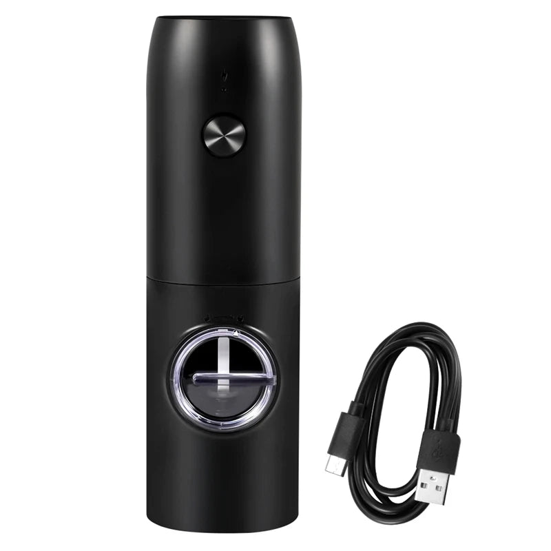 Automatic Pepper Grinder Salt And Pepper Grinder USB Rechargeable Adjustable Coarseness Spice Mill With LED Light Kitchen Tool