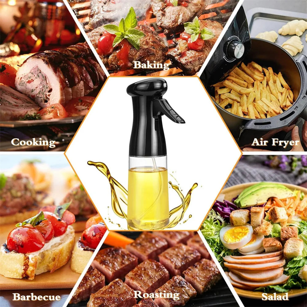 500/300/200ml pray Oil Sprayer for Kitchen Oils Spray Dispenser Bottle for Olive Oil Air Fryer BBQ Salad Baking Grilling Cooking