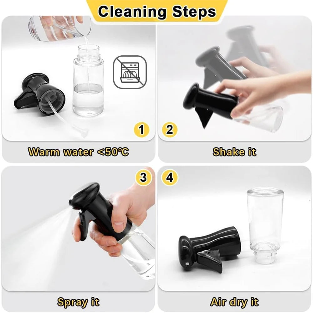 500/300/200ml pray Oil Sprayer for Kitchen Oils Spray Dispenser Bottle for Olive Oil Air Fryer BBQ Salad Baking Grilling Cooking