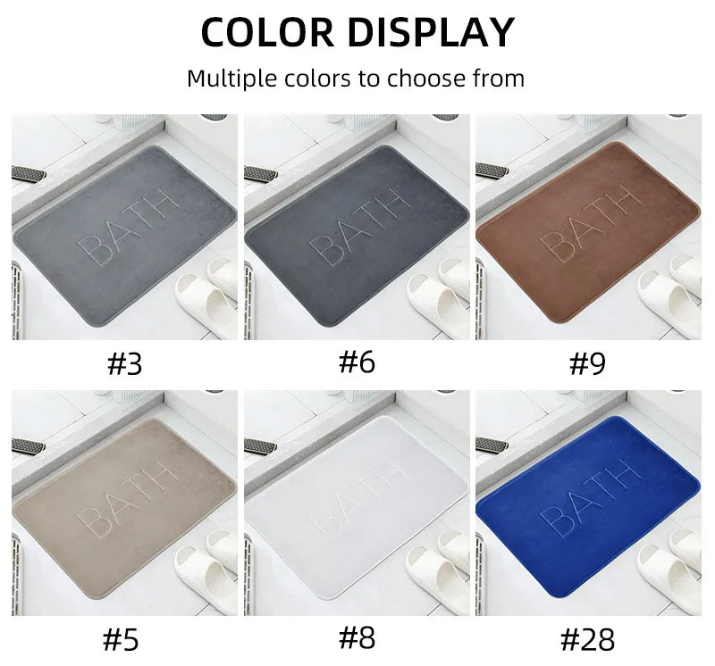 Floor Mat,bathroom Absorbent Non Slip Mat,bathroom Door Mat,bedroom Carpet,bathroom Decoration,kitchen Area Carpet,laundry Room