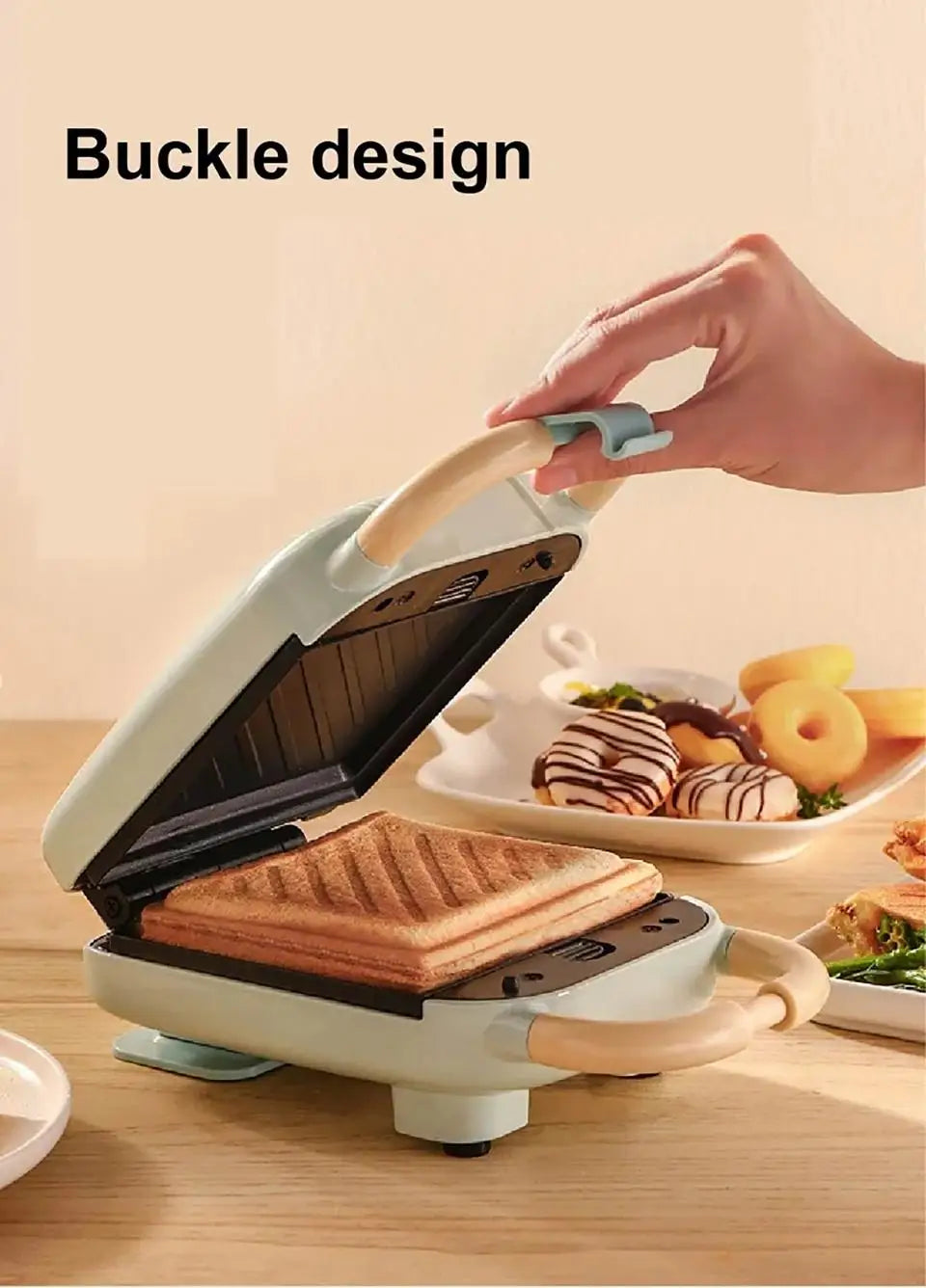 Electric Sandwich Maker Toaster Making Machine Breakfast Sandwiches Waffles Taiyaki Takoyaki Donuts Baking Pan Oven Molds