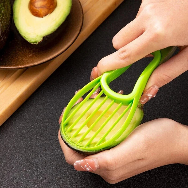 3 In 1 Multi-Function Avocado Peeler Pulp Separator Plastic Orange Kiwi Fruit Peeler Knife Cutter Household Kitchen Accessories