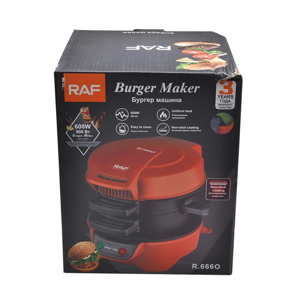 Electric Burger Sandwich Maker 600W Bread Grill Baking Toaster Bread Machine for Breakfast Home Kitchen Pancake Pan 220V EU 토스트기