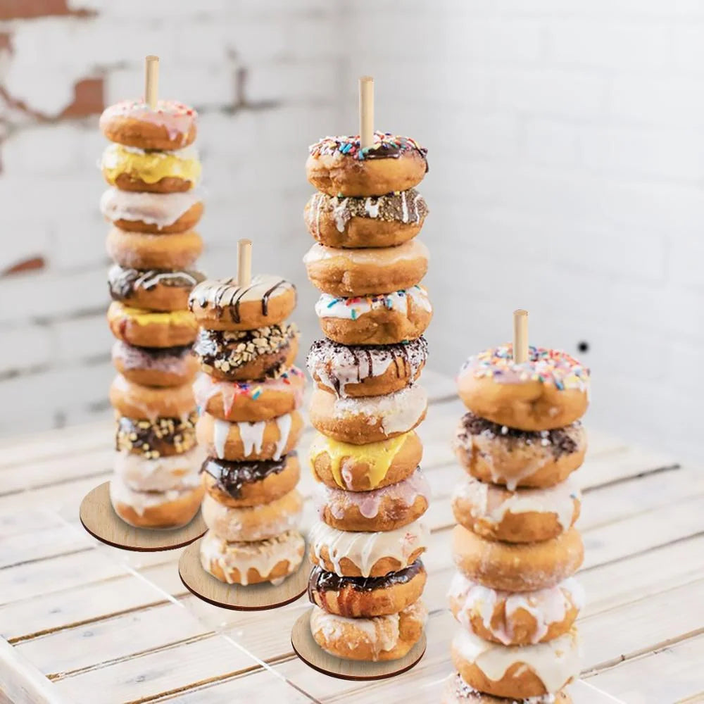 Wedding Decoration Wooden Donut Stand Wall Dessert Doughnut Table Holder Wedding Mariage Supplies Kid Birthday Party Baby Shower