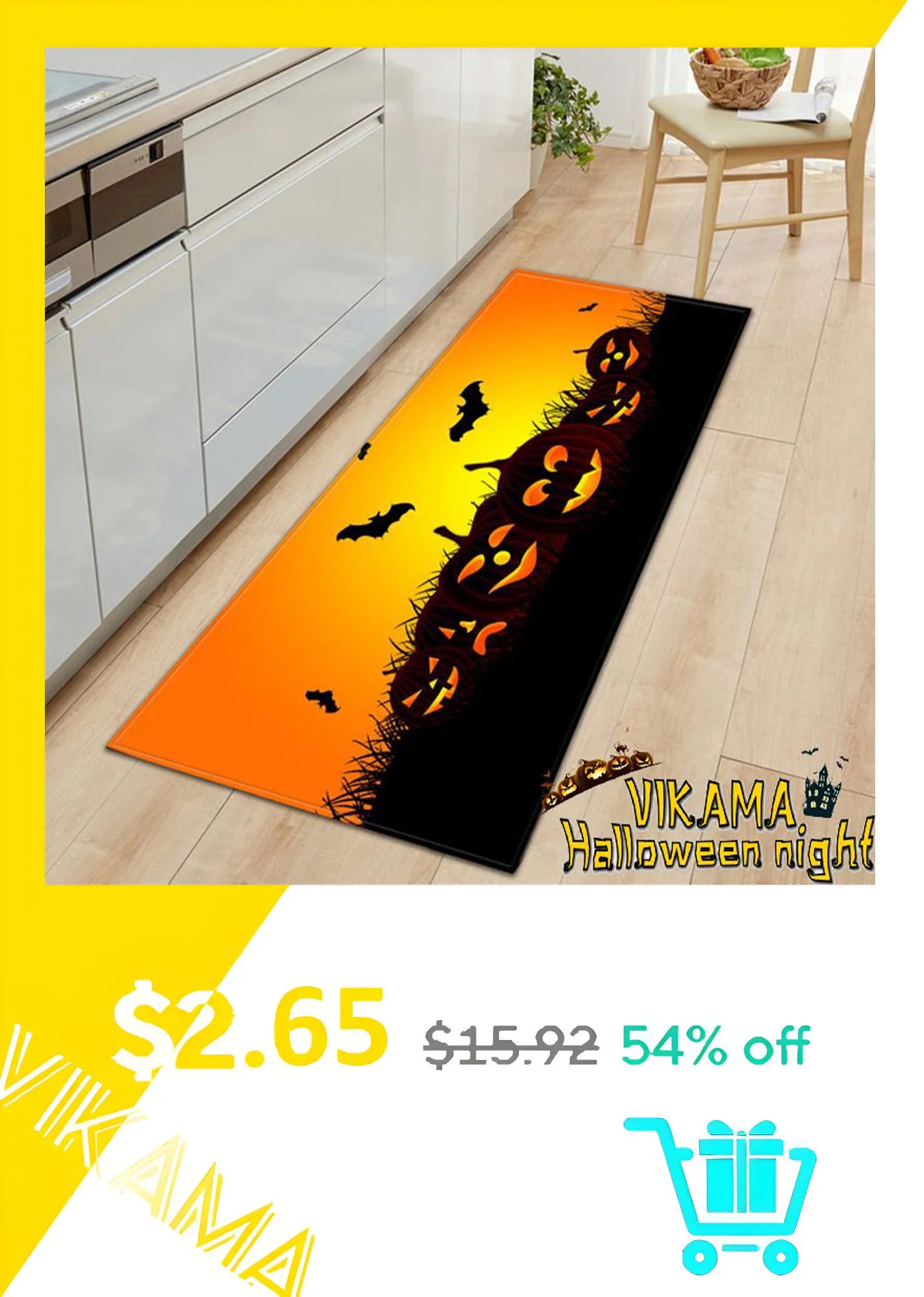 VIKAMA Diatomite Kitchen Decorative Mat Coffee Machine Mat Entryway Bathroom Sea Water Absorbent Dirt Resistant Floor Mat