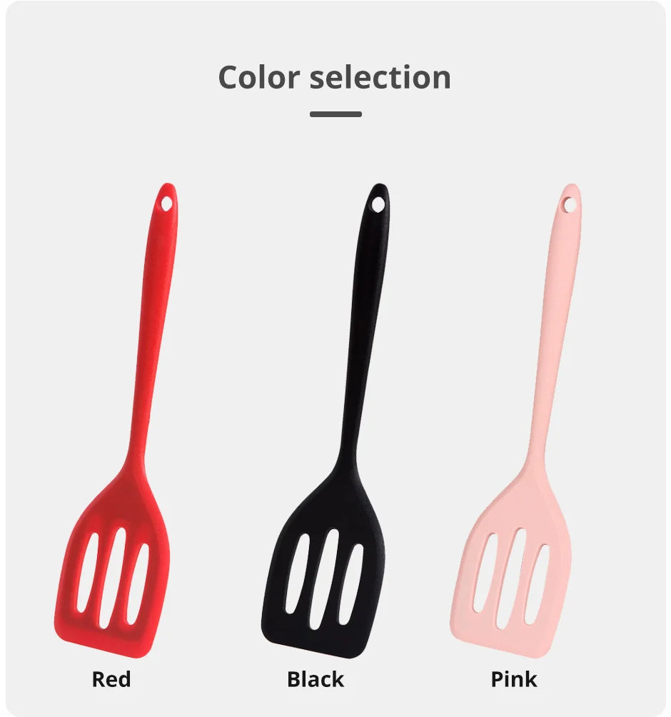 Small Silicone Dpatula Heat-resistant and Non Stick Pan Frying Spatula Flat Bottom Pan Spatula Kitchen Tool