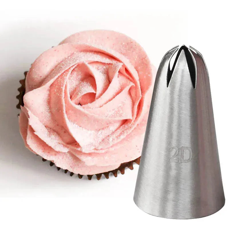 5pcs/set Metal Cake Cream Decoration Tips Set Pastry Tools Stainless Steel Piping Icing Nozzle Cupcake Head Dessert Decorators