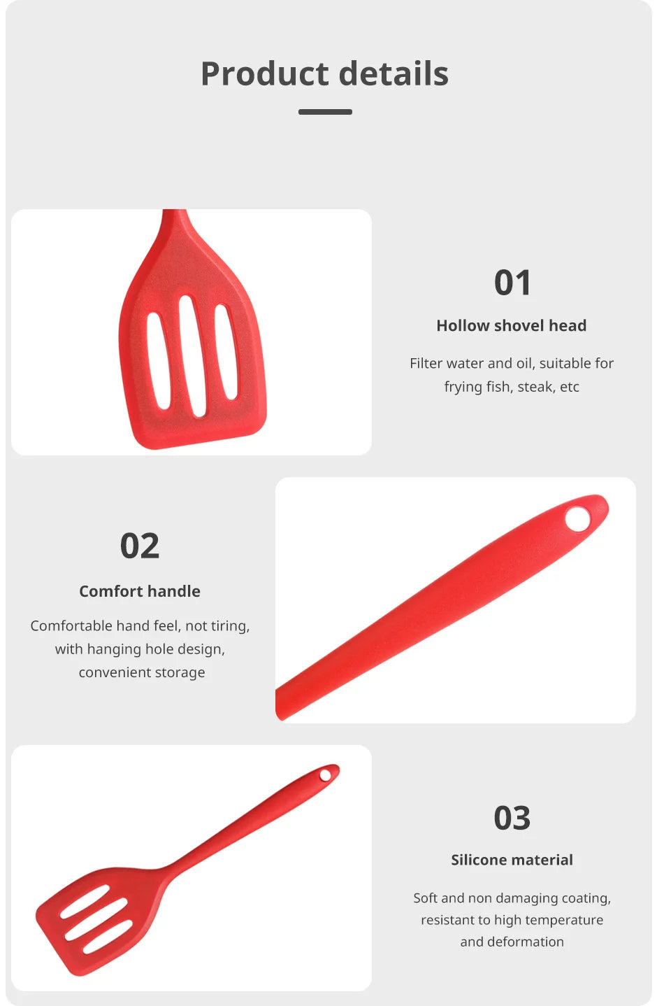 Small Silicone Dpatula Heat-resistant and Non Stick Pan Frying Spatula Flat Bottom Pan Spatula Kitchen Tool