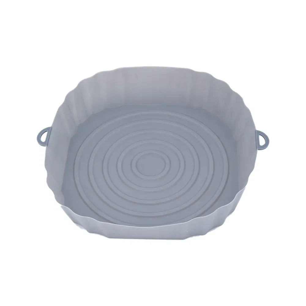 Reusable Air Fryer Silicone Baking Tray Basket Mat, Non Stick Circular Microwave Mat Baking Mat Oven Air Fryer Kitchen Tools