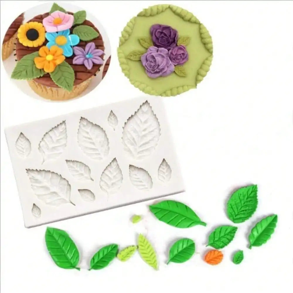 1PC Leaf Silicone Mold 3D Fondant DIY Pudding Chocolate Candy Dessert Fondant Handmade Baking Utensils Cake Decorating Supplies
