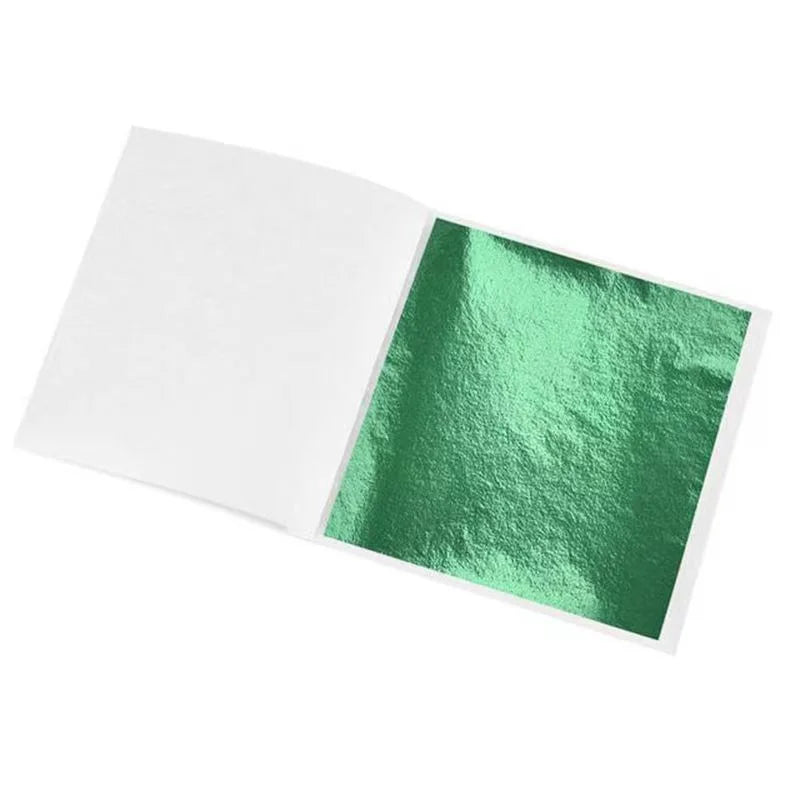 100 Sheets DIY Nail Gold Leaf Sheets Painting Gold Leaf Paper Art Craft Paper Birthday Party Wedding Cake Dessert Decorations