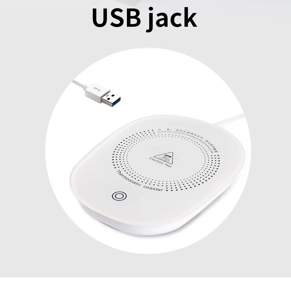 1 PCS Electric Heated Coffee Mug Heating Coaster for Home Office Milk Tea Water Heating Mat Smart Thermostatic Warmer Pad