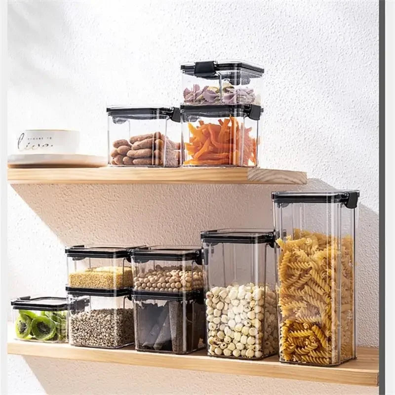 Sealed Can Kitchen Storage Box Transparent Food Can Freshness Preservation New Transparent Container Moisture Proof Storage Box