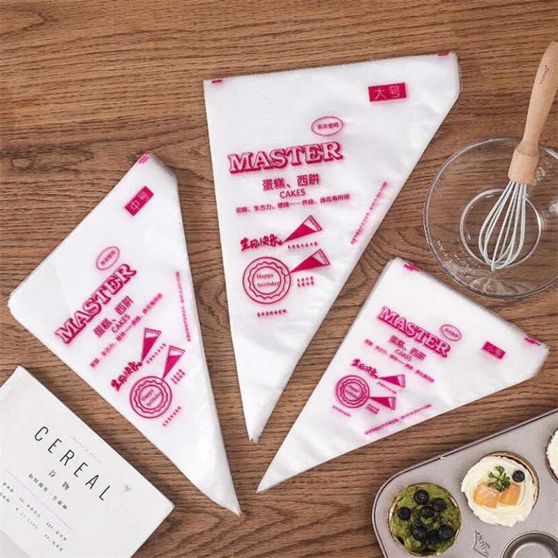 10Pcs Disposable Pastry Piping Bags Cake Decoration Kitchen Icing Nozzle Food  Cup  Baking Tools For
