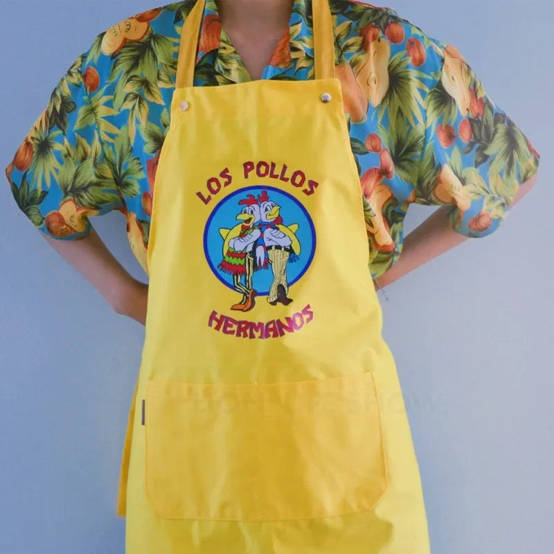 Breaking Bad THE CHICKENS Brothers Apron Grill Kitchen Chef Apron for BBQ Baking Adjustable