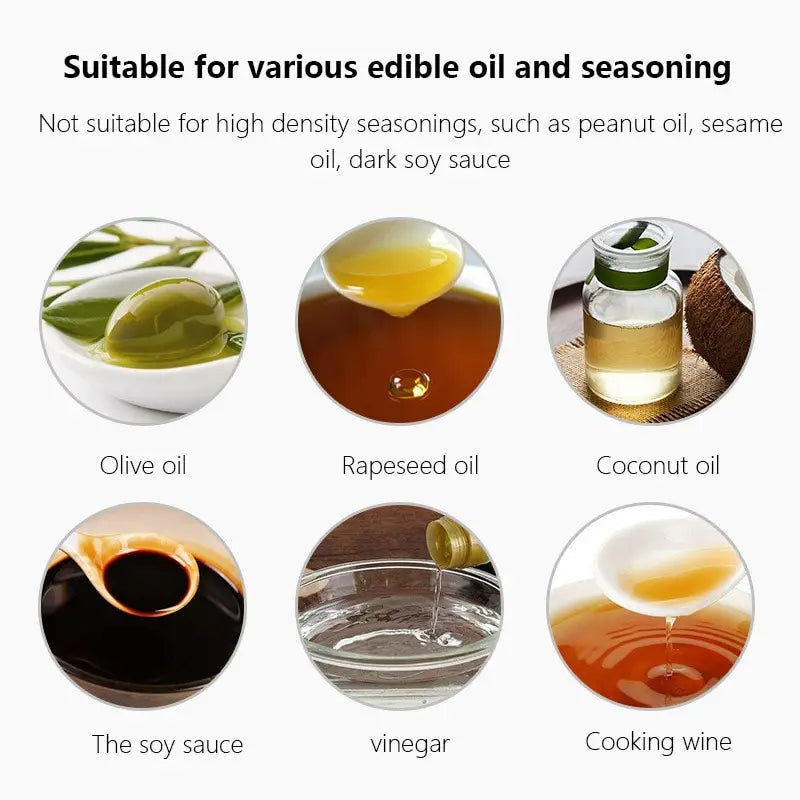 1pc Black/White Kitchen Oil Bottle Cooking Oil Spray 200ml Pneumatic Spray Bottle Fitness Barbecue Spray Oil Dispenser