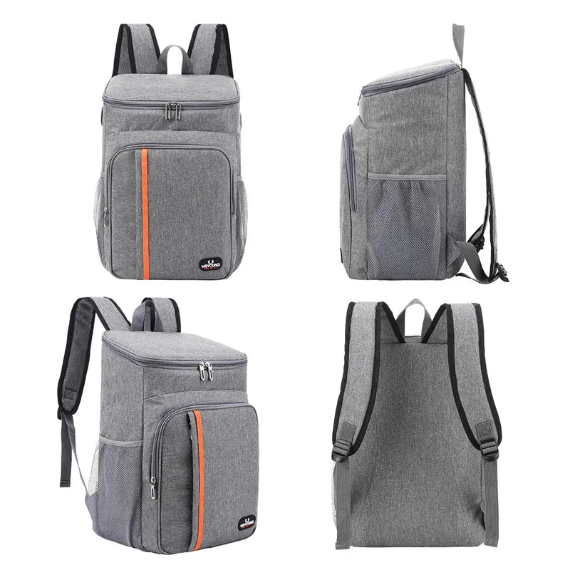 18L Portable Thermal Lunch Bag Food Box Durable Waterproof Cooler Ice Insulated Case BBQ Camping Oxford Dinner Backpacks Icebox