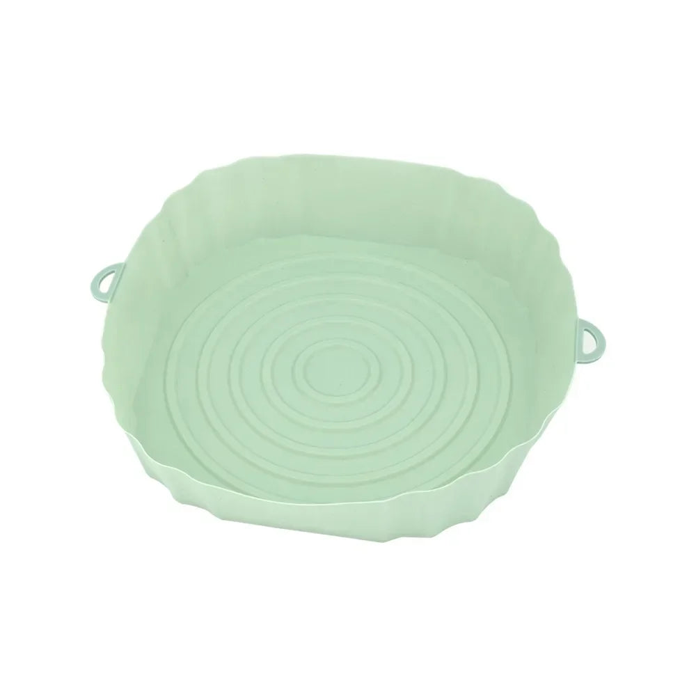 Reusable Air Fryer Silicone Baking Tray Basket Mat, Non Stick Circular Microwave Mat Baking Mat Oven Air Fryer Kitchen Tools