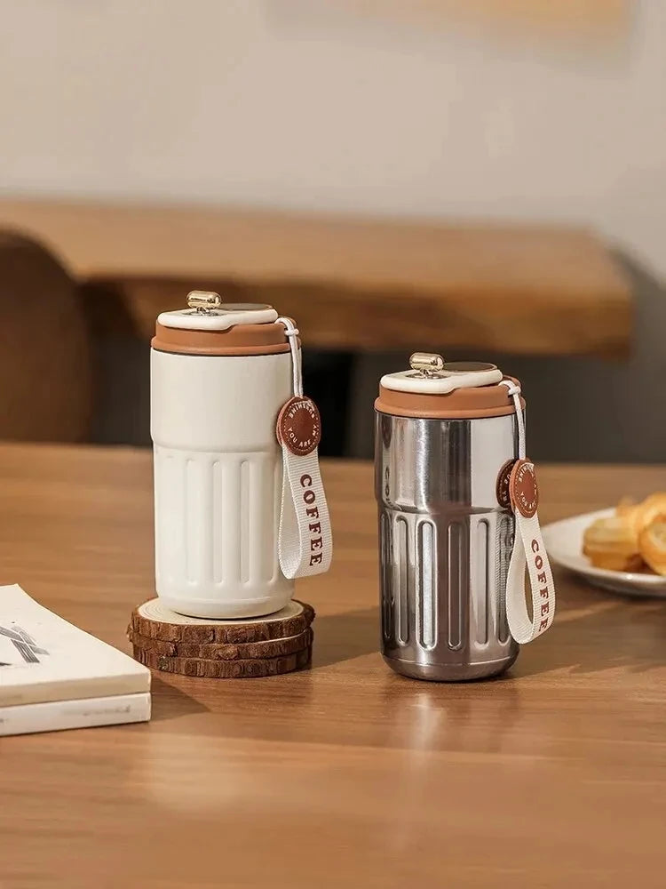 Stainless Steel High Aesthetic Insulated Cup Display Temperature Coffee Cup Intelligent Car Mounted Water Cup Gift Drinking Tool