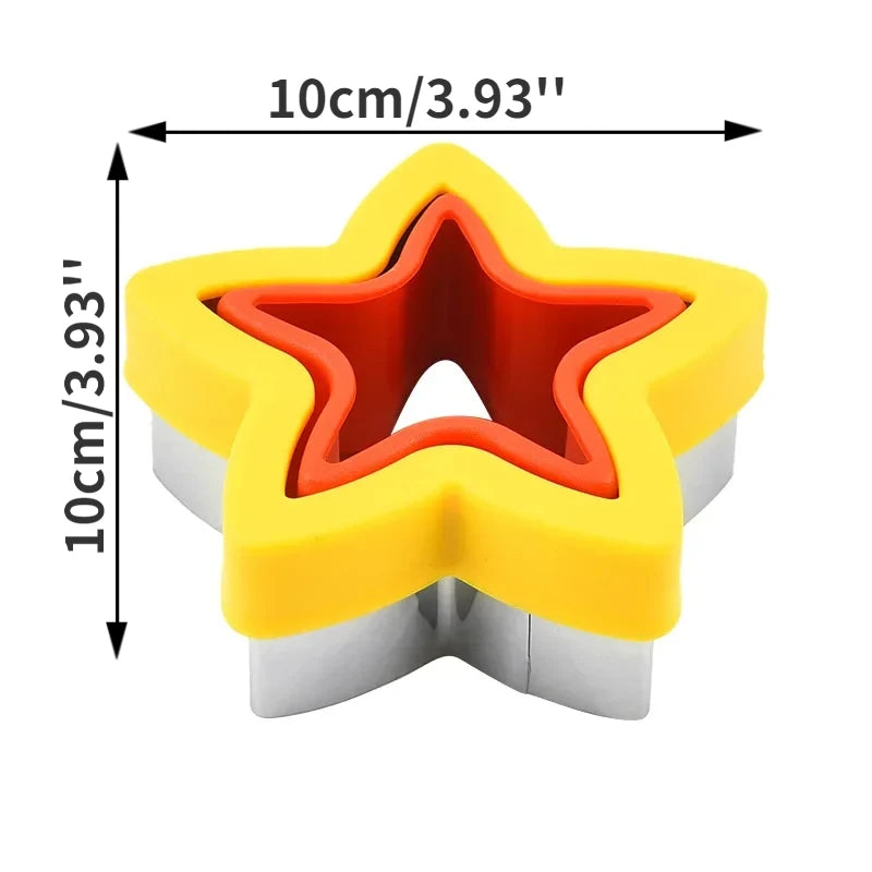 Sandwich Cutters for Kids Set with Sealer DIY Cookie Cutter Shapes Christmas Tree Sandwich Makers for Boys Girls Lunch Bento Box