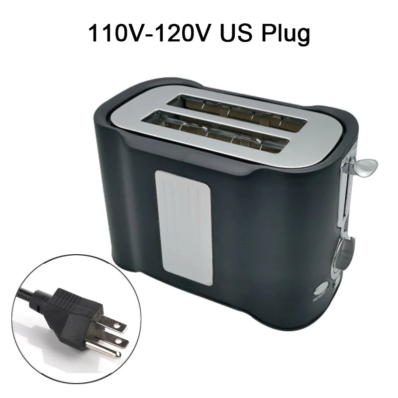110V/220V Electric Toaster Sandwich Maker Grill 2 Slices Slot Cooking Bread Toast Oven Household Breakfast Baking Machine Heater