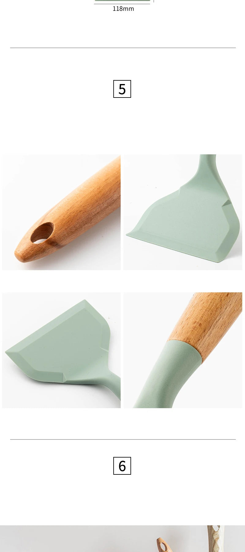 Non-stick Silicone Spatula Wide Mouth Yuzi Burning Omelette Pancakes Fried Eggs Shovel Kitchen Accessories Cooking Gadgets
