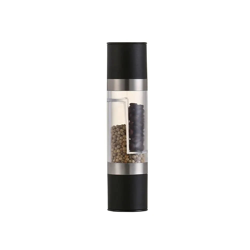 Salt and Pepper Grinder 2 in 1 Manual Stainless Steel Salt Pepper Mills with Adjustable Ceramic Grinding Spice Mill Kitchen Tool