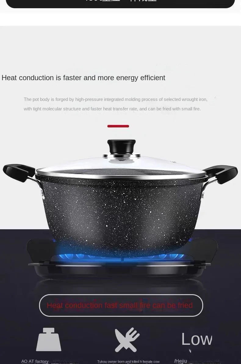 Soup Pot Non-stick  Thick Soup Stew Pot Cook Noodles Hot Milk Porridge  Gas Cooker Universal Induction Pot Instant
