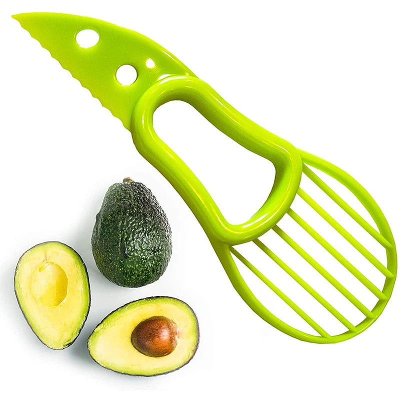 3 In 1 Multi-Function Avocado Peeler Pulp Separator Plastic Orange Kiwi Fruit Peeler Knife Cutter Household Kitchen Accessories