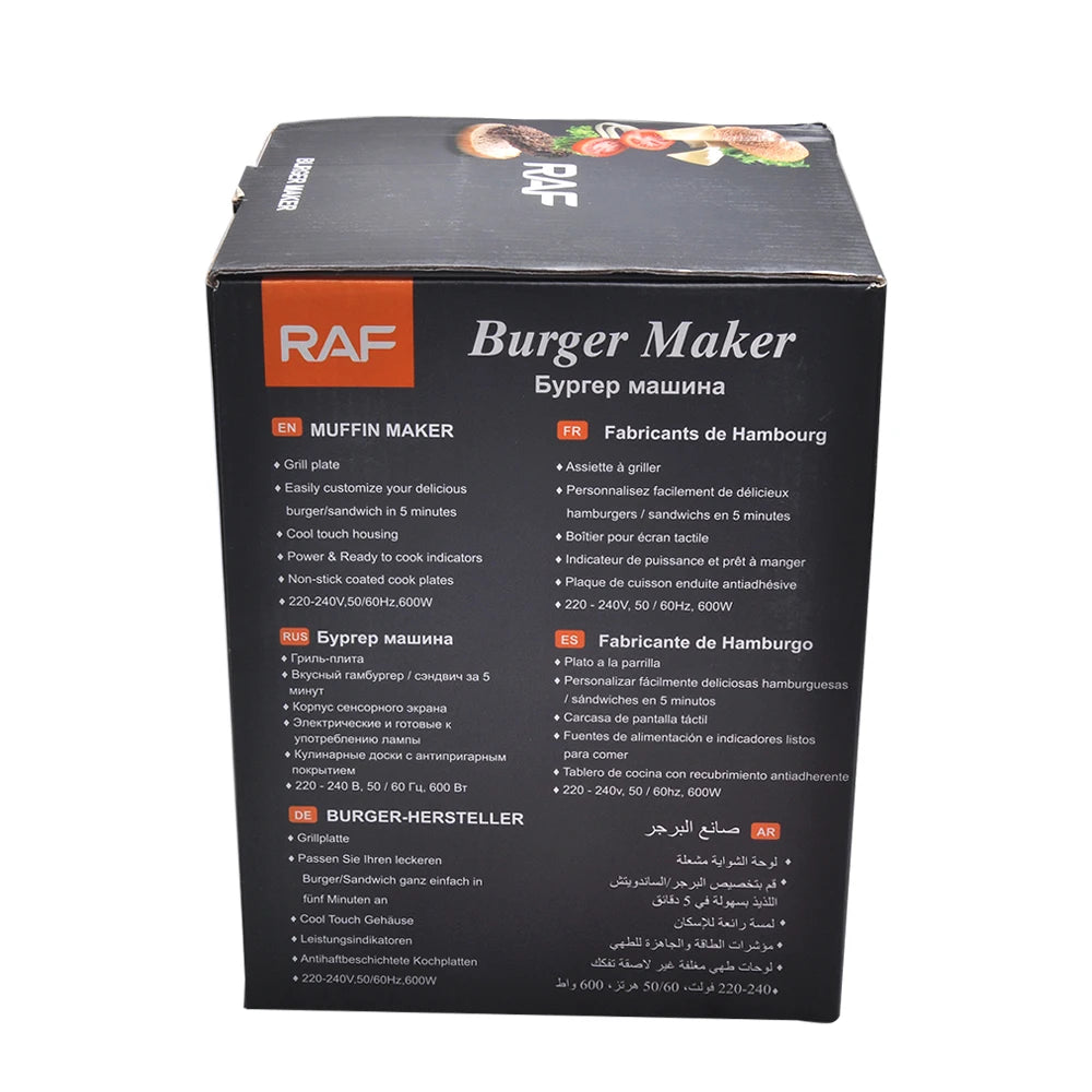 Electric Burger Sandwich Maker 600W Bread Grill Baking Toaster Bread Machine for Breakfast Home Kitchen Pancake Pan 220V EU 토스트기