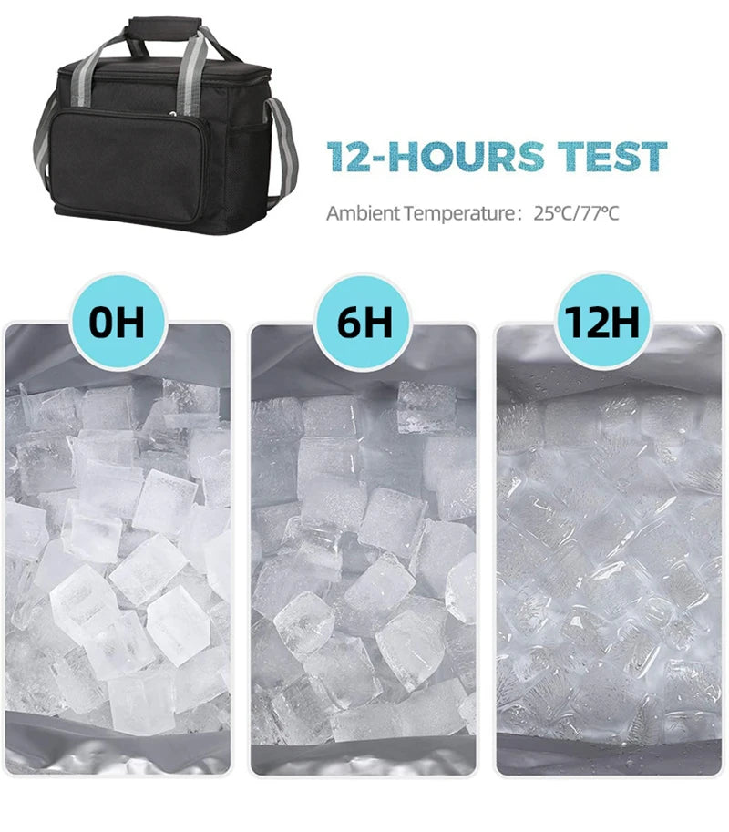 18L Portable Thermal Lunch Bag Food Box Durable Waterproof Cooler Ice Insulated Case BBQ Camping Oxford Dinner Backpacks Icebox