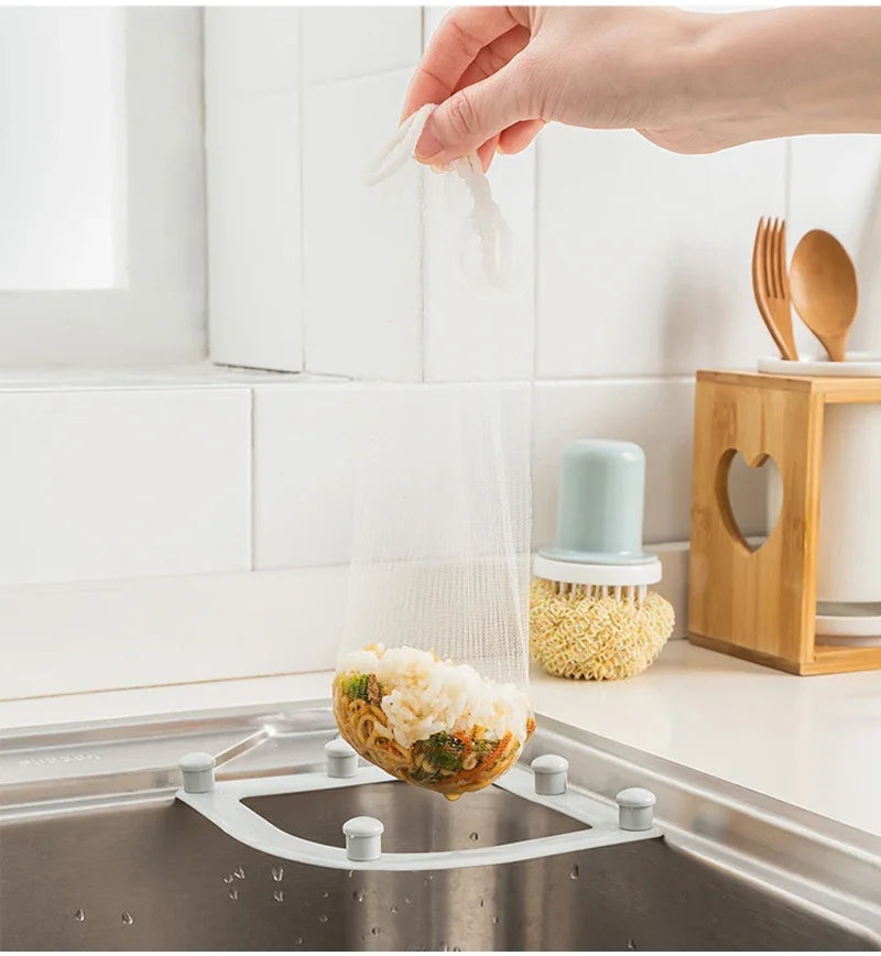 30PCS Suction Cup Sink Filter Screen Sink Organizer Kitchen Storage Bag Drain Rack Disposable Trash Bin Trash Can Garbage Cans