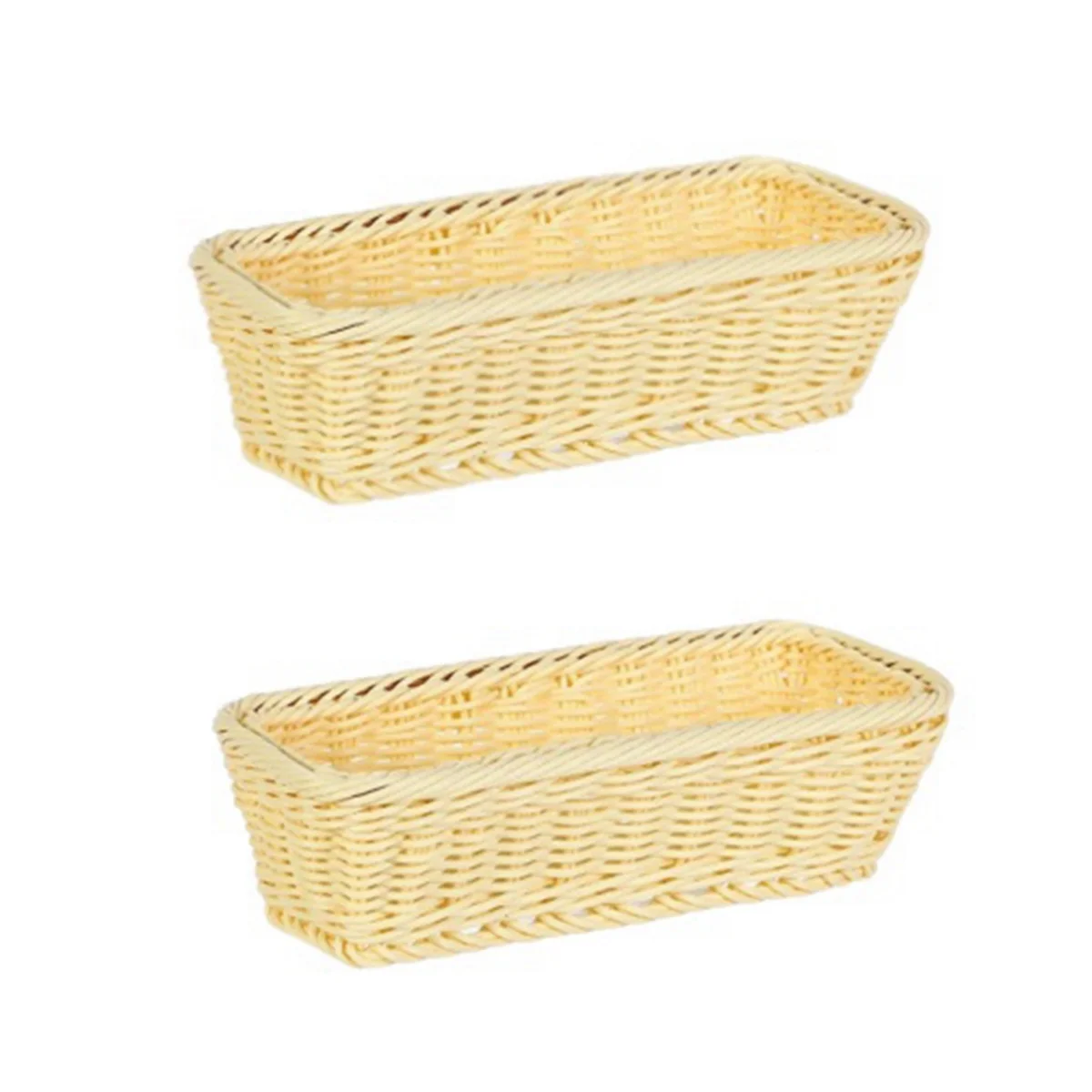 Plastic Rattan Woven Basket Spoon Fork Knife Chopsticks Storage Tableware Organizer Kitchen Cutlery Drain Holder B