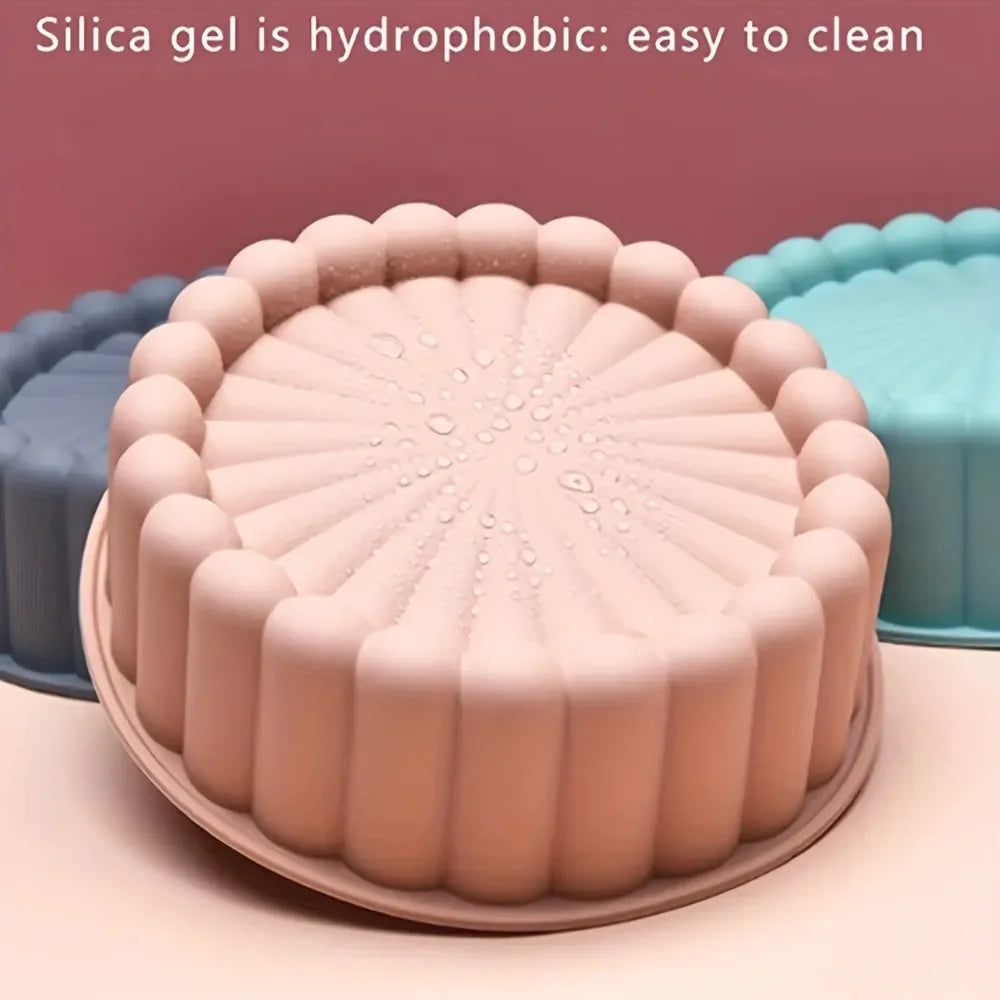 Round Silicone Charlotte Cake Pan Strawberry Shortcake Baking Pan Cakes Pan Sponge Flan Mold For Kitchen Bakingt Tools