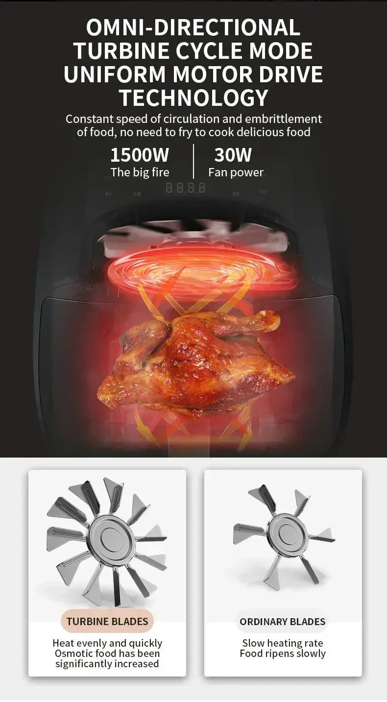 American standard 110V touch air fryer Japan household intelligent electric oven multifunction machine large capacity