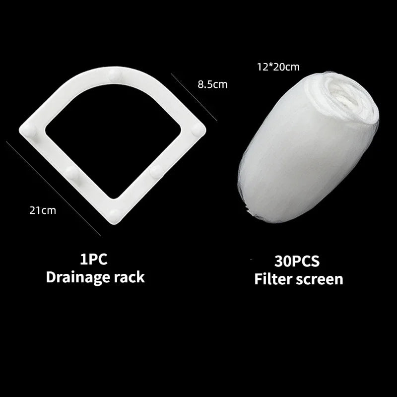 30PCS Suction Cup Sink Filter Screen Sink Organizer Kitchen Storage Bag Drain Rack Disposable Trash Bin Trash Can Garbage Cans