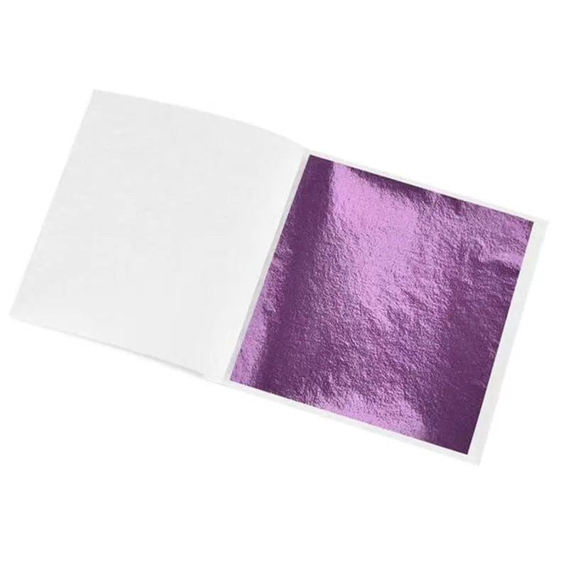 100 Sheets DIY Nail Gold Leaf Sheets Painting Gold Leaf Paper Art Craft Paper Birthday Party Wedding Cake Dessert Decorations