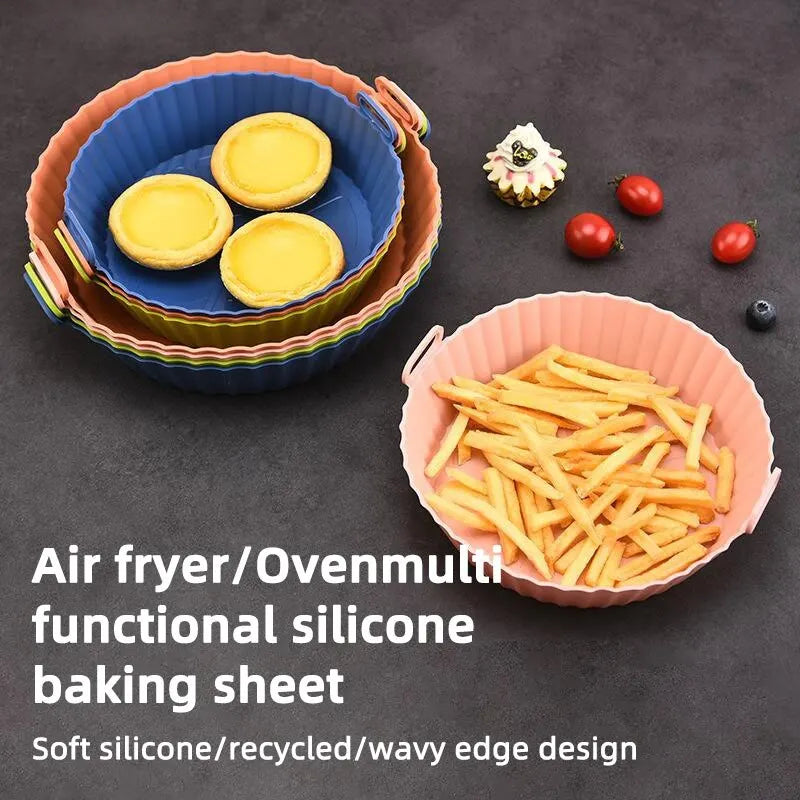 Oven Baking Pan Fried Chicken Basket Mat Air Frying Pan Silica Gel Pan Baking Pan Kitchen Accessories Easy To Clean