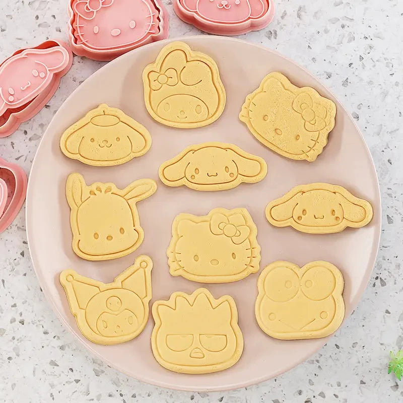 8pcs/set Cookie Cutter Stamp Cat Shape Mold Pastry for Baking Biscuits Christmas Cookie Type Cake Decor cookie cutters