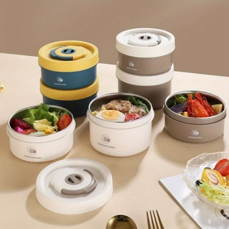 304 stainless steel lunch box, lunch box, insulated lunch box, multi-layer lunch box can be heated in a microwave oven