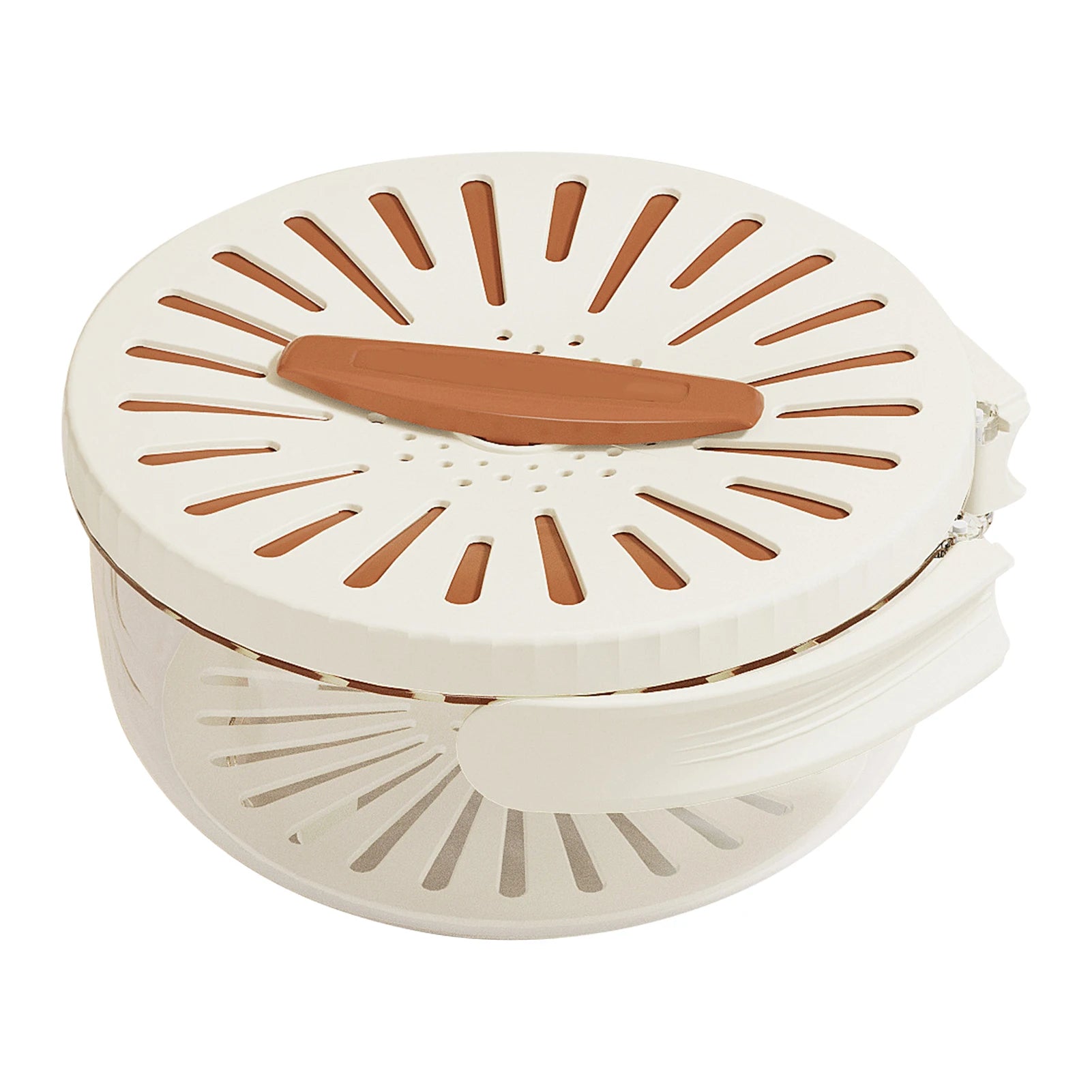 New Kitchen Household Fruit Washing Refrigerator Storage Box With Lid Drain Basket Thick Double Layer Drain Washing Basin