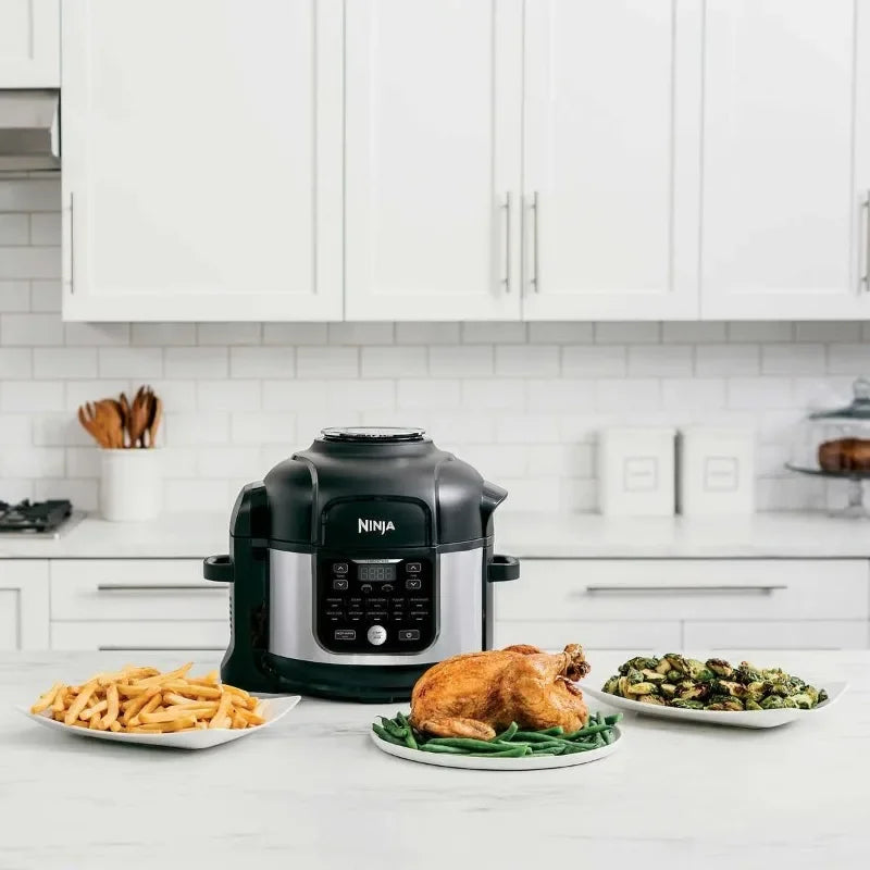 Ninja OS301/FD305CO Foodi 10-in-1 Pressure Cooker and Air Fryer with Nesting Broil Rack, 6.5-Quart Capacity