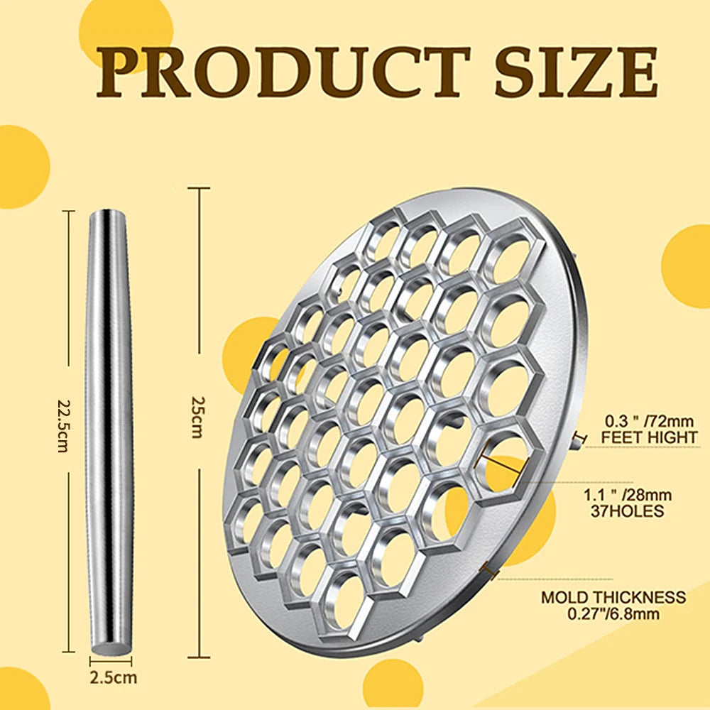 Russian Ravioli Maker Dumplings Mold 37 Holes Aluminum Alloy Pelmeni Metal Dumplings Make Mold Kitchen Ravioli Cutter Tools