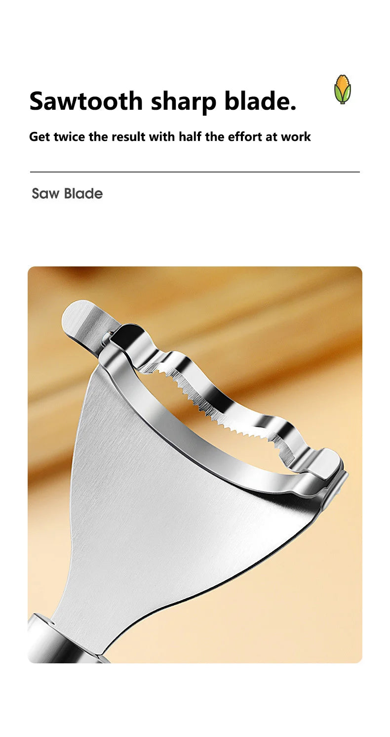 Stainless Steel Corn Planer Ergonomic Handle Corn Peeler Peel, Separate & Enjoy Fresh Corn with Minimal Effort