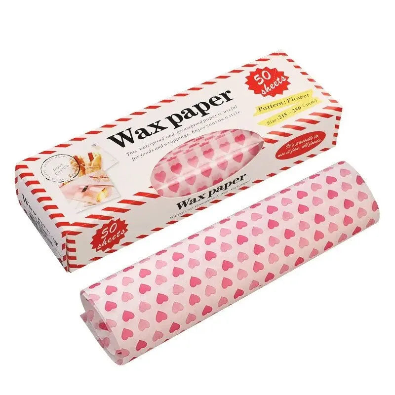 50pcs Kitchen Baking Nougat Greaseproof Paper Food Wax Paper Wrapping Paper Food Grade Sugar Paper Snack Paper